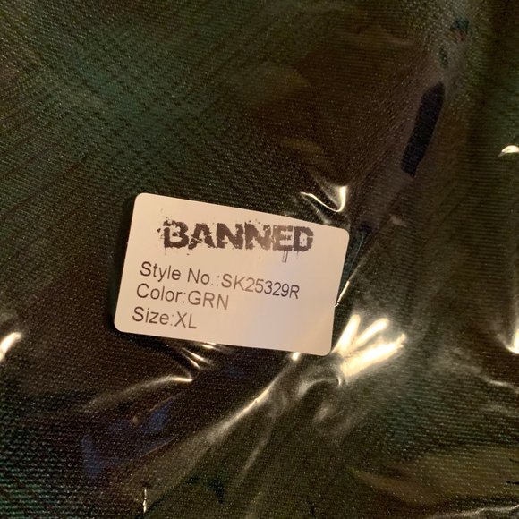 NWT Banned Apparel Sweet Check Swing Skirt in Green Plaid with Pockets - Picture 12 of 15